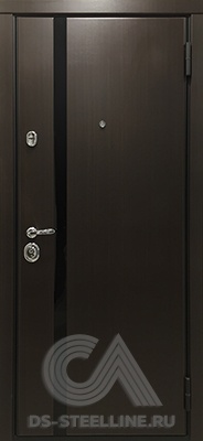 Металлическая дверь Гранд (тёмный) для квартиры вид снаружи