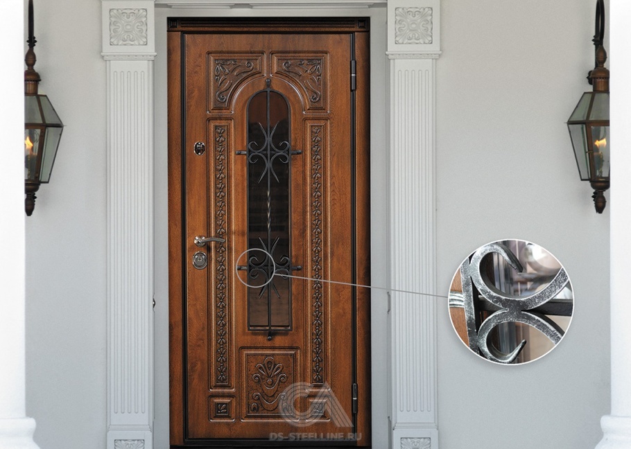 Входная дверь Лацио для дома, вид в интерьере